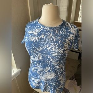 Talbots Tropical Tee in Blue